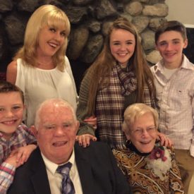 Paul Barkhouse, PGA with his wife Nancy & daughter Tracy and his grandchildren at Retirement Party