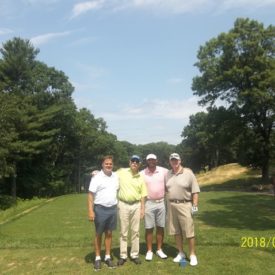 Bill Lindquist, PGA and his amateur team at Gannon Muni GC July 11, 2018