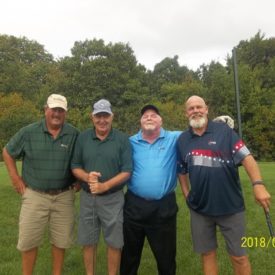Ed Balboni, PGA with his amateurs at the Sr Pro Am at Bass Rock GC 2018