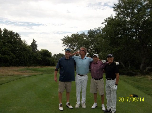 Harry Rose, PGA and his amateur team at Bass Rocks Sr Pro Am 2017