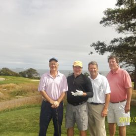 Mike Mullavey, PGA with his team from Mt. Pleasant GC at Sr Pro Am at Bass Rocks GC 2018