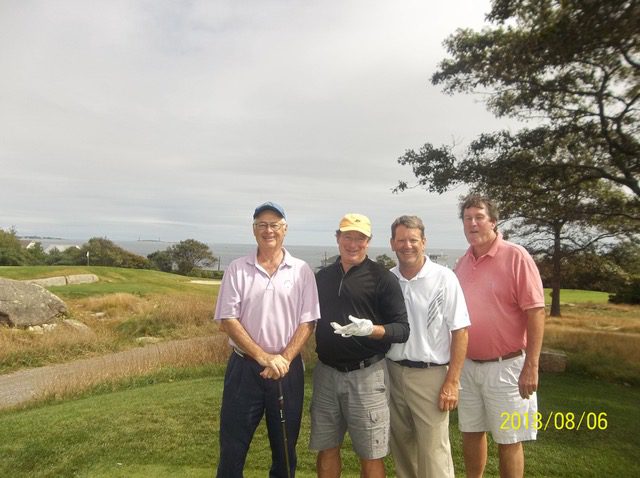 Mike Mullavey, PGA with his team from Mt. Pleasant GC at Sr Pro Am at Bass Rocks GC 2018