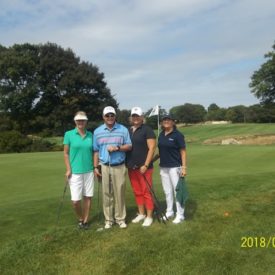 Rich Hasenfus, PGA with his team from Needham GC at the Sr Pro Am at Bass Rocks GC Sept. 13, 2018